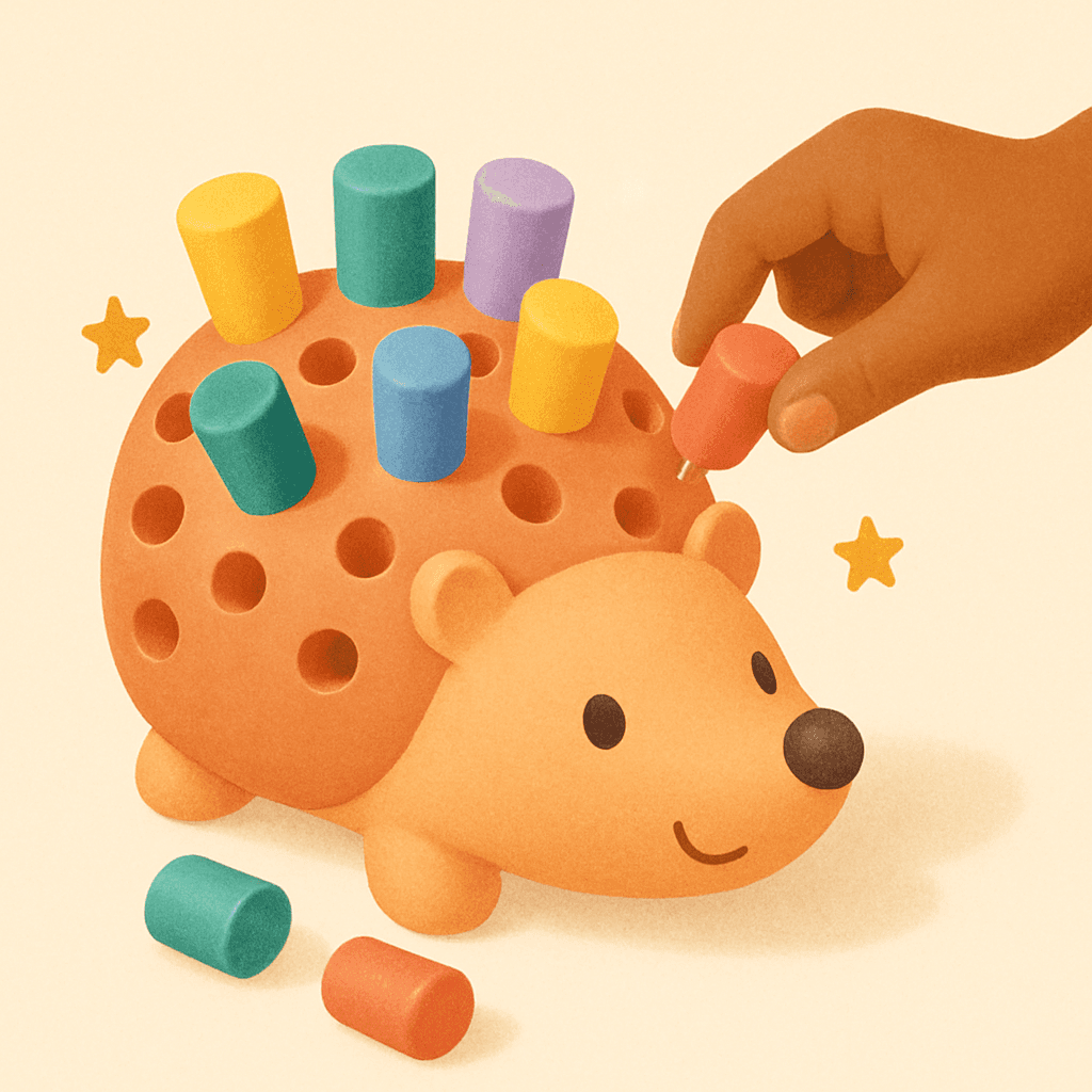 Learning Resources Spike the Fine Motor Hedgehog — hedgehog toy with colored sorting pieces
